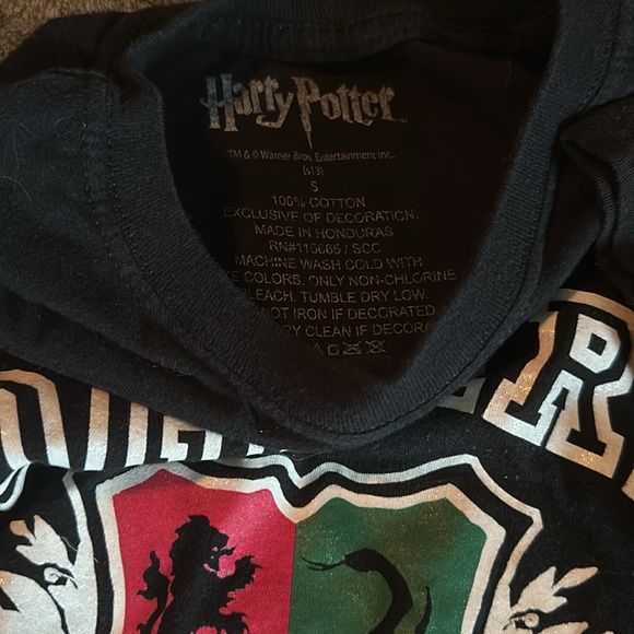 Two Harry Potter t-shirts. One says small and other medium.  Close to same size - Picture 3 of 5